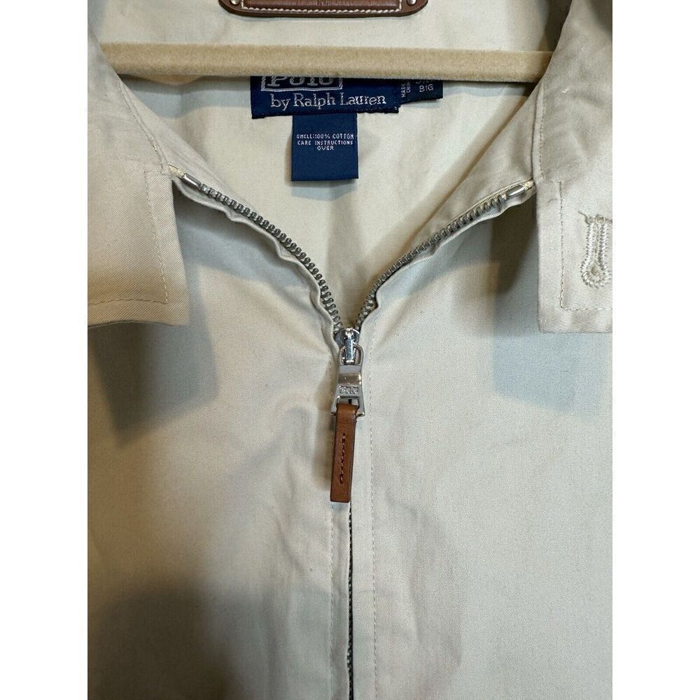 Ralph Lauren POLO Vintage Beige Full Zip Classic Jacket Sz 3XB Big - Picture 5 of 8